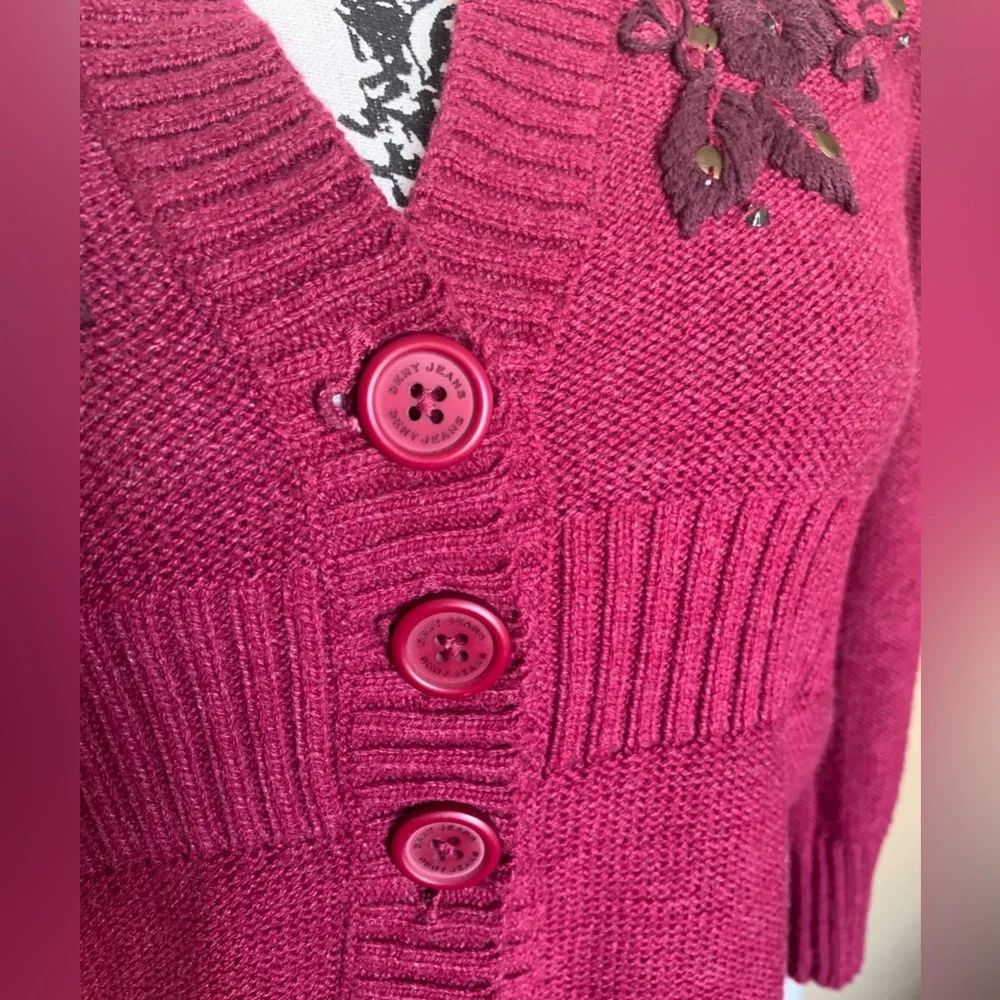 DKNY Jeans Cranberry Colored Sweater